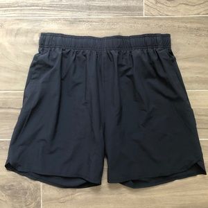 Anko Men's Lined Black Athletic Shorts